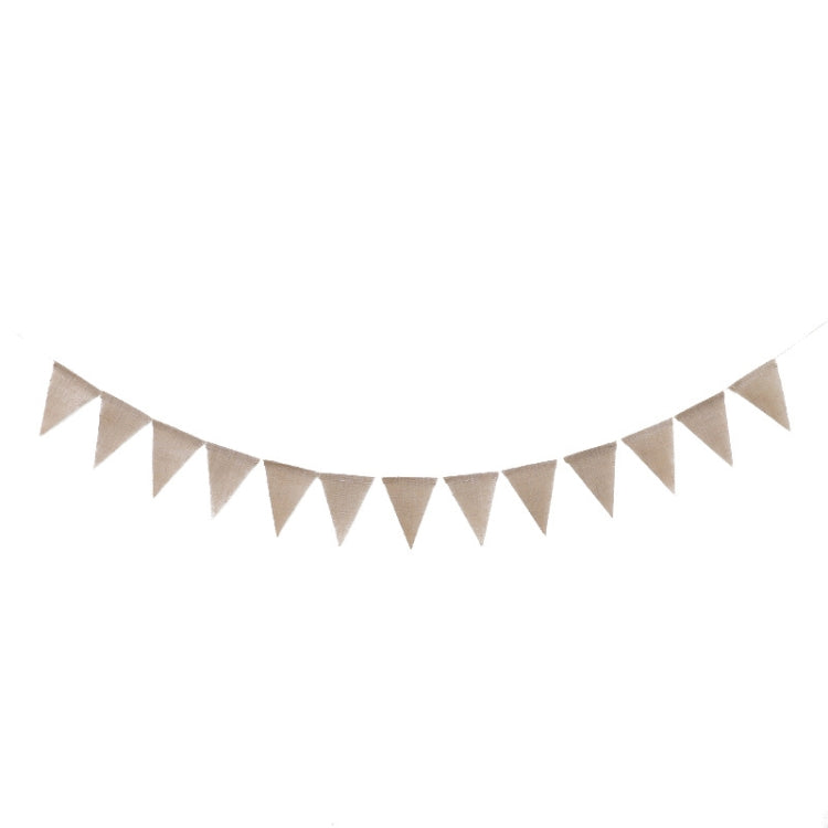 Swallowtail Burlap First Birthday Flags Mori Series Party Flags Specification: Burlap Birthday Fish Tail Flag, Burlap Birthday Fish Tail Flag, Burlap Triangle Flag, Burlap Triangle Flag (Candy Colored)