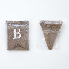 Load image into Gallery viewer, Swallowtail Burlap First Birthday Flags Mori Series Party Flags Specification: Burlap Birthday Fish Tail Flag, Burlap Birthday Fish Tail Flag, Burlap Triangle Flag, Burlap Triangle Flag (Candy Colored)