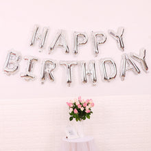 Load image into Gallery viewer, 2 PCS 16 Inch Happy Birthday Letter Aluminum Film Balloon Birthday Party Decoration Specification：