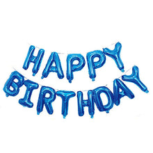 Load image into Gallery viewer, 2 PCS 16 Inch Happy Birthday Letter Aluminum Film Balloon Birthday Party Decoration Specification：