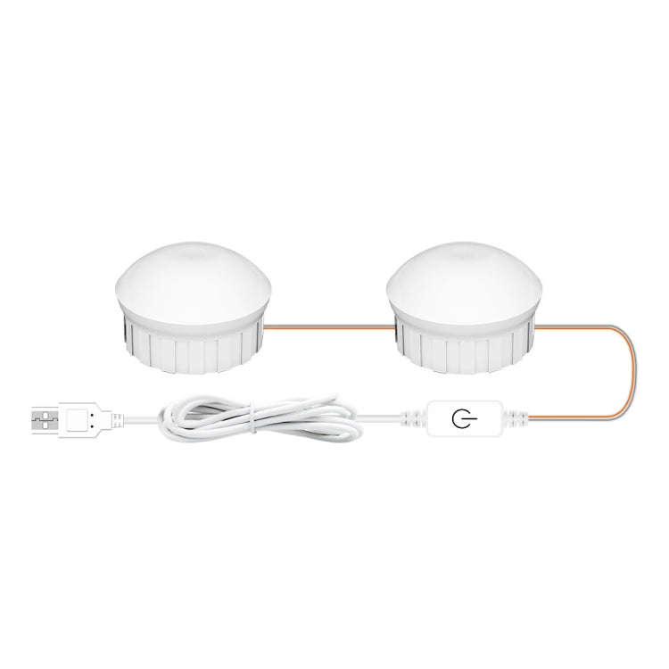 Mirror Front Light Dimmable Makeup Mirror USB Touch Control Light, 2 LEDs, 6 LEDs, 14 LEDs