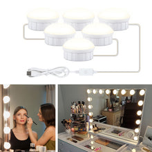 Load image into Gallery viewer, Mirror Front Light Dimmable Makeup Mirror USB Touch Control Light, 2 LEDs, 6 LEDs, 14 LEDs