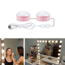Load image into Gallery viewer, Mirror Front Light Dimmable Makeup Mirror USB Touch Control Light, 2 LEDs, 6 LEDs, 10 LEDs, 14 LEDs
