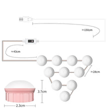 Load image into Gallery viewer, Mirror Front Light Dimmable Makeup Mirror USB Touch Control Light, 2 LEDs, 6 LEDs, 10 LEDs, 14 LEDs