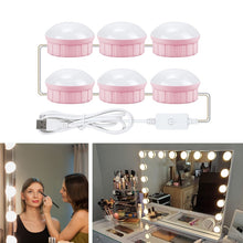 Load image into Gallery viewer, Mirror Front Light Dimmable Makeup Mirror USB Touch Control Light, 2 LEDs, 6 LEDs, 10 LEDs, 14 LEDs