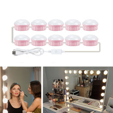 Load image into Gallery viewer, Mirror Front Light Dimmable Makeup Mirror USB Touch Control Light, 2 LEDs, 6 LEDs, 10 LEDs, 14 LEDs