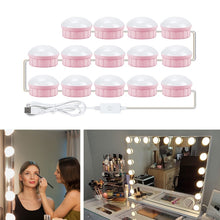 Load image into Gallery viewer, Mirror Front Light Dimmable Makeup Mirror USB Touch Control Light, 2 LEDs, 6 LEDs, 10 LEDs, 14 LEDs