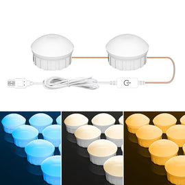 Cosmetic Room Bathroom Mirror Front Light USB Three-Color Dimming Light, 2 LEDs, 6 LEDs, 10 LEDs, 14 LEDs