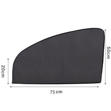 Load image into Gallery viewer, 4 PCS Net Yarn Magnetic Suction Type Car Sunshade Curtain, Front Row Arc, Back Row Square, Thick Front Row Arc, Thick Back Row Square
