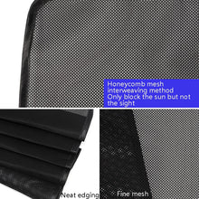 Load image into Gallery viewer, 4 PCS Net Yarn Magnetic Suction Type Car Sunshade Curtain, Front Row Arc, Back Row Square, Thick Front Row Arc, Thick Back Row Square