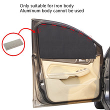 Load image into Gallery viewer, 4 PCS Net Yarn Magnetic Suction Type Car Sunshade Curtain, Front Row Arc, Back Row Square, Thick Front Row Arc, Thick Back Row Square