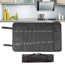 Load image into Gallery viewer, Chef Knife Storage Bag Portable Reel Knife Bag, Black, Blue