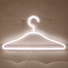 Load image into Gallery viewer, HS-20002 LED Coat Hanger Neon Light Room Decoration Lantern Holiday Light, White Light, Warm Light, Pink Light