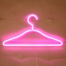 Load image into Gallery viewer, HS-20002 LED Coat Hanger Neon Light Room Decoration Lantern Holiday Light, White Light, Warm Light, Pink Light