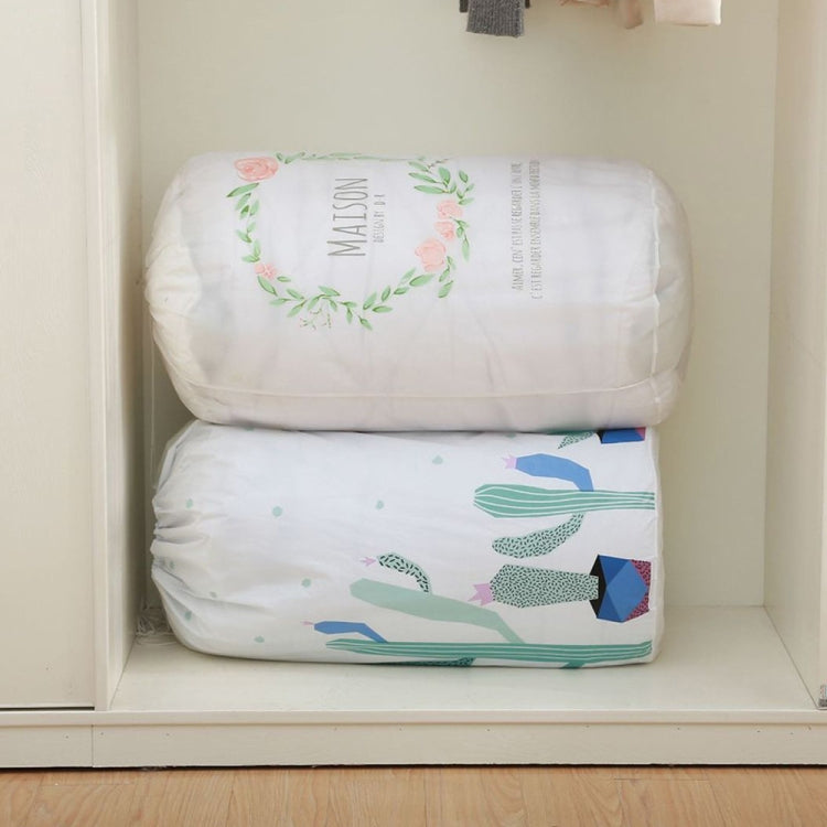 Large-capacity Household Waterproof Moisture-proof Quilt Storage Bag Packing Bag, Cactus, Garlands, Striped Deer, Cute Beer
