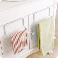 Load image into Gallery viewer, Kitchen Towel Rack Hanging Holder Cupboard Cabinet Door Back Hanger Towel Sponge Holder Storage Rack for Bathroom, White, Blue, Green, Pink