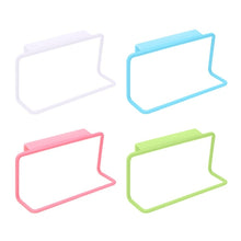 Load image into Gallery viewer, Kitchen Towel Rack Hanging Holder Cupboard Cabinet Door Back Hanger Towel Sponge Holder Storage Rack for Bathroom, White, Blue, Green, Pink