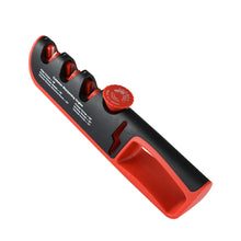 Load image into Gallery viewer, 4- In-1 Adjustable Manual Knife Sharpener Multifunctional Knife Sharpener, 4 in 1 (Black Red), 4 in 1 (Gray Red)