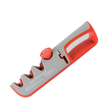 Load image into Gallery viewer, 4- In-1 Adjustable Manual Knife Sharpener Multifunctional Knife Sharpener, 4 in 1 (Black Red), 4 in 1 (Gray Red)