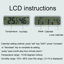 Load image into Gallery viewer, 13 Inch Dual-screen LED Display Wall Clock Living Room Temperature And Humidity Calendar Multi-function Clock, Dual-screen LED Display Wall Clock