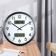 Load image into Gallery viewer, 13 Inch Dual-screen LED Display Wall Clock Living Room Temperature And Humidity Calendar Multi-function Clock, Dual-screen LED Display Wall Clock