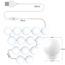 Load image into Gallery viewer, 3 Color Temperature Mirror Front Lamp USB Simple Bathroom Makeup Light Bulbs, 2 LEDs, 6 LEDs, 10 LEDs, 14 LEDs