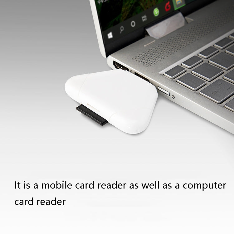 LCOP 5 in 1 Triangle Mobile Phone Computer Card Reader OTG Card Reader, 5 in 1 OTG Card Reader