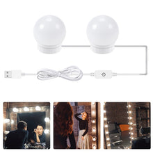 Load image into Gallery viewer, LED Mirror Front Lamp USB Adjustable Brightness Makeup Fill Light Bulbs, 2 LEDs, 6 LEDs, 10 LEDs, 14 LEDs