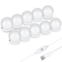 Load image into Gallery viewer, LED Mirror Front Lamp USB Adjustable Brightness Makeup Fill Light Bulbs, 2 LEDs, 6 LEDs, 10 LEDs, 14 LEDs