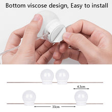 Load image into Gallery viewer, LED Mirror Front Lamp USB Adjustable Brightness Makeup Fill Light Bulbs, 2 LEDs, 6 LEDs, 10 LEDs, 14 LEDs