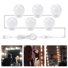 Load image into Gallery viewer, LED Mirror Front Lamp USB Adjustable Brightness Makeup Fill Light Bulbs, 2 LEDs, 6 LEDs, 10 LEDs, 14 LEDs