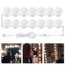 Load image into Gallery viewer, LED Mirror Front Lamp USB Adjustable Brightness Makeup Fill Light Bulbs, 2 LEDs, 6 LEDs, 10 LEDs, 14 LEDs