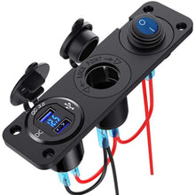 Load image into Gallery viewer, 12-24V Car Ship Waterproof USB Charging Cigarette Lighter Master 3 In 1 Combined Panel Switch, 12-24V