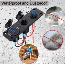 Load image into Gallery viewer, 12-24V Car Ship Waterproof USB Charging Cigarette Lighter Master 3 In 1 Combined Panel Switch, 12-24V