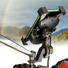 Load image into Gallery viewer, Kewig Motorcycle Outdoor Riding Four-Claw Fixed Mobile Phone Bracket QC3.0 Fast Charging Waterproof Holder, M11-B