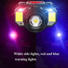 Load image into Gallery viewer, TG-TD009 LED Strong Headlamp Head-Mounted USB Rechargeable Zoom Sensor Headlamp, White Light, Yellow Light