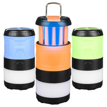Load image into Gallery viewer, Outdoor LED Waterproof Electric Mosquito Killer Lamp Camping Lamp Flashlight, Orange, Sky Blue, Light Green