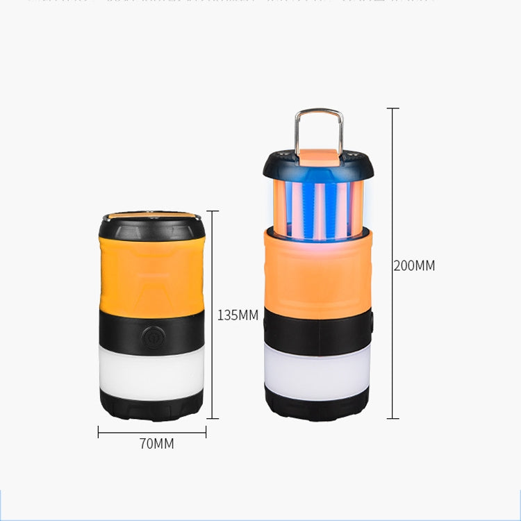 Outdoor LED Waterproof Electric Mosquito Killer Lamp Camping Lamp Flashlight, Orange, Sky Blue, Light Green