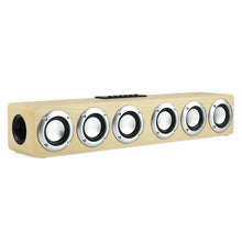 Load image into Gallery viewer, M1 Bluetooth Speaker Alarm Clock Wooden Wireless Desktop Loudspeaker, Yellow, Black