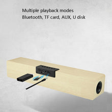 Load image into Gallery viewer, M1 Bluetooth Speaker Alarm Clock Wooden Wireless Desktop Loudspeaker, Yellow, Black