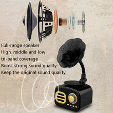 Load image into Gallery viewer, Ft-05 Wireless Retro Bluetooth Speaker Gramophone Mini Player, Gold, Pink, Walnut, Red, Black