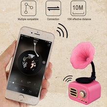 Load image into Gallery viewer, Ft-05 Wireless Retro Bluetooth Speaker Gramophone Mini Player, Gold, Pink, Walnut, Red, Black