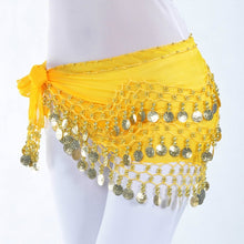 Load image into Gallery viewer, Lady Belly Dance Hip Scarf Accessories 3-Row Belt Skirt Bellydance Waist Chain Wrap Adult Dance Wear, One Size