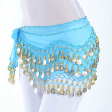 Load image into Gallery viewer, Lady Belly Dance Hip Scarf Accessories 3-Row Belt Skirt Bellydance Waist Chain Wrap Adult Dance Wear, One Size