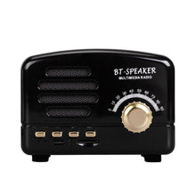 Load image into Gallery viewer, BT01 Retro Bluetooth Wireless Mini Speaker Portable Radio Support TF Card, Pink, Blue, Black, Red, Wood Grain