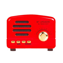 Load image into Gallery viewer, BT01 Retro Bluetooth Wireless Mini Speaker Portable Radio Support TF Card, Pink, Blue, Black, Red, Wood Grain