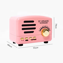 Load image into Gallery viewer, BT01 Retro Bluetooth Wireless Mini Speaker Portable Radio Support TF Card, Pink, Blue, Black, Red, Wood Grain