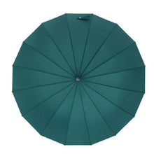 Load image into Gallery viewer, 16 Bone Plain Straight Umbrella Small Fresh Long Handle Umbrella, High Indigo, Grapefruit Pink, Matcha Green, Orange, Apricot, Dark Blue, Mint Green, Charm Blue, Ginger, Red Wine, Violet, Classic Black, Vanilla Green, Wood Handle High Indigo           ...