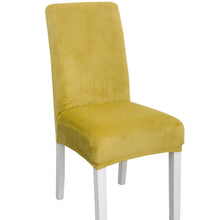 Load image into Gallery viewer, Simple Soft High Elastic Thickening Velvet Semi-Interior Chair Cover Hotel Chair Cover, Coffee Gray, Yellow Green, Wine Red, Navy, Black, Dark Green, White, Peacock Blue, Light Gray, Carbon Gray, Camel, Royal Blue, Beige, Grape Purple, Red, Orange     ...