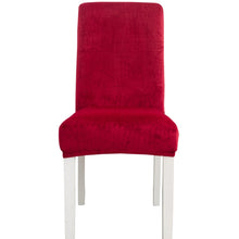 Load image into Gallery viewer, Simple Soft High Elastic Thickening Velvet Semi-Interior Chair Cover Hotel Chair Cover, Coffee Gray, Yellow Green, Wine Red, Navy, Black, Dark Green, White, Peacock Blue, Light Gray, Carbon Gray, Camel, Royal Blue, Beige, Grape Purple, Red, Orange     ...